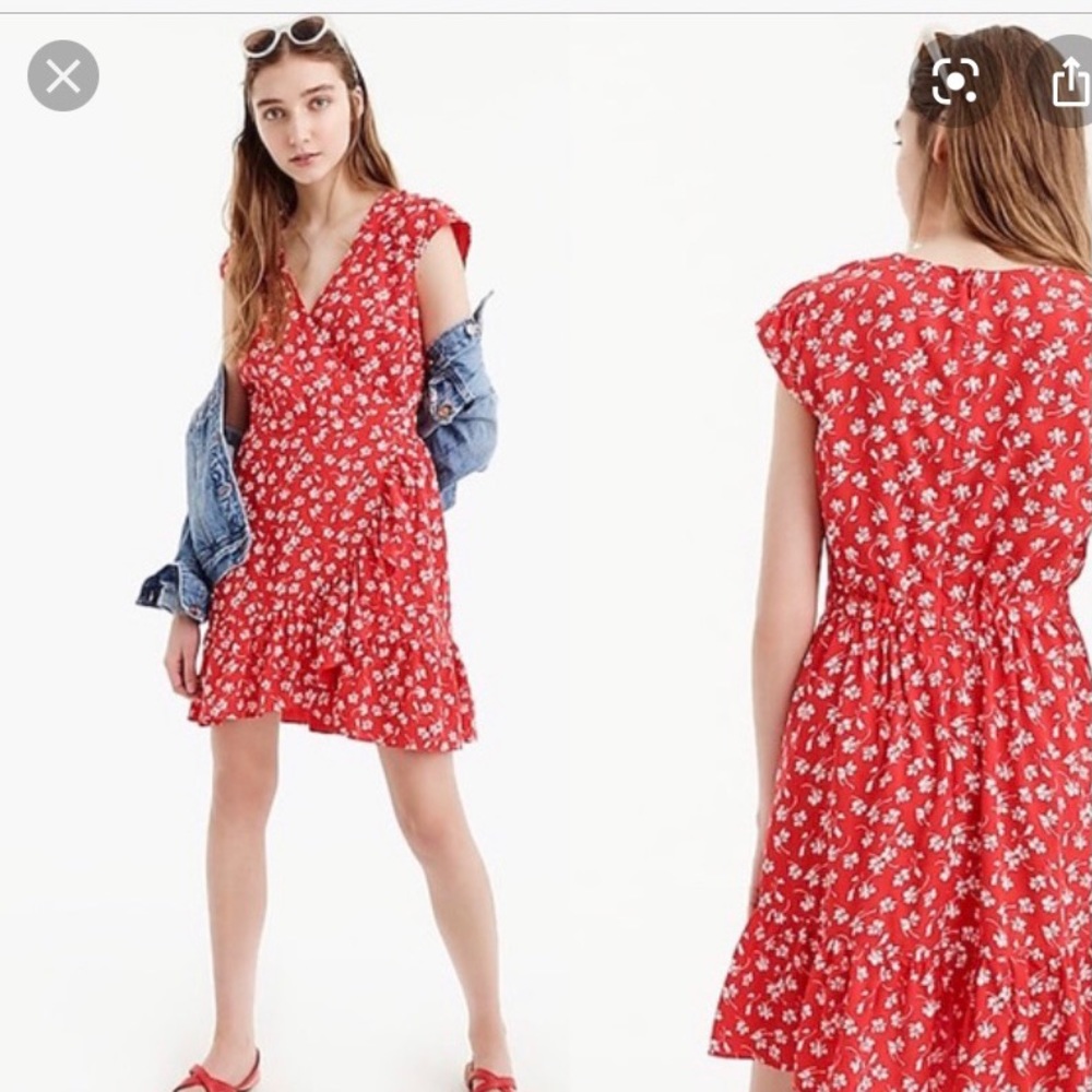 J Crew Mercantile faux wrap dress